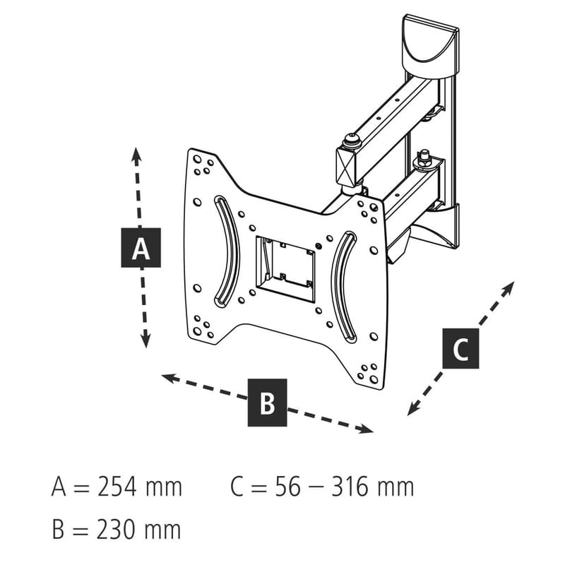 Hama 118101 Inclinable 48 VESA 200x200 mm Negro - Soporte para TV - Ítem9