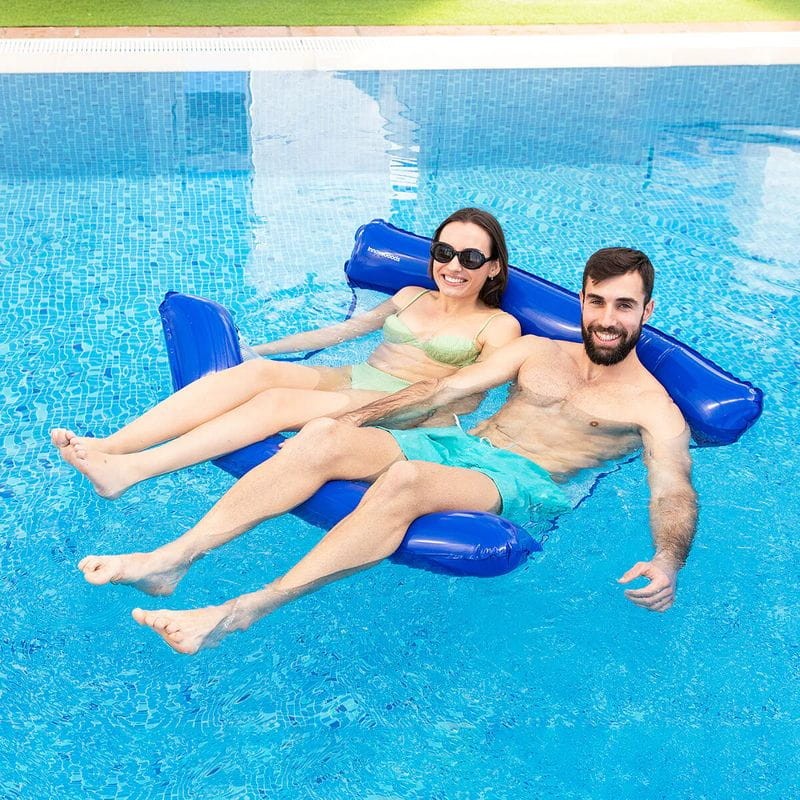 Hamaca de Agua Flotante Doble para Piscina Twolok InnovaGoods Azul - Ítem3