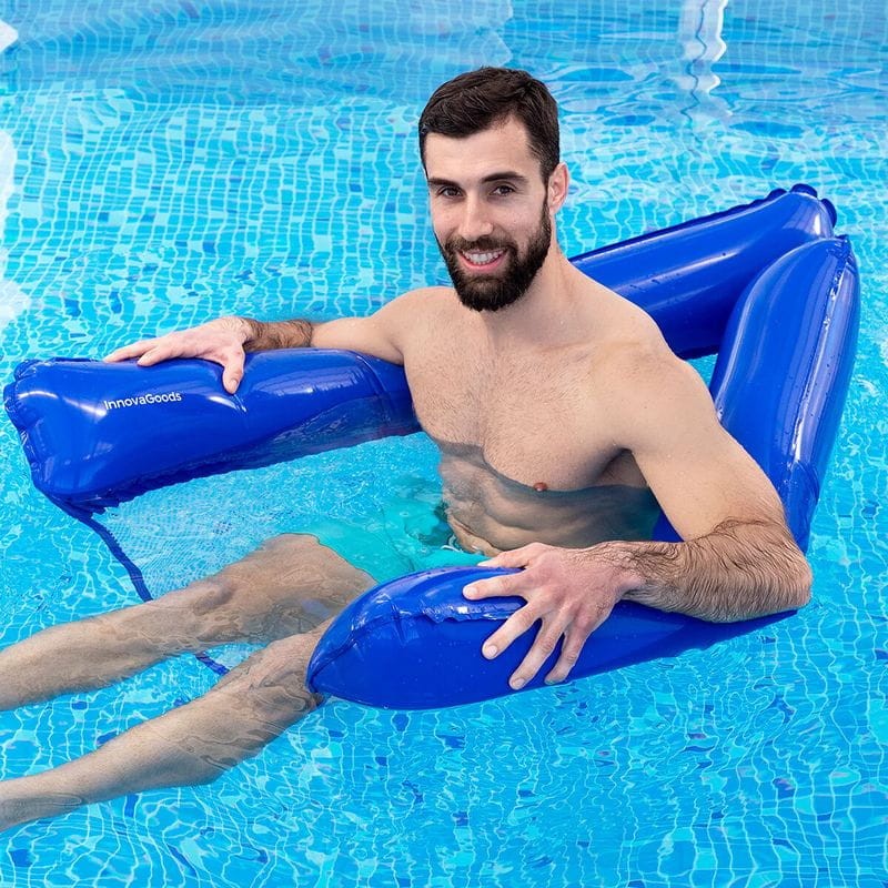 Hamaca de Agua Flotante Doble para Piscina Twolok InnovaGoods Azul - Ítem5
