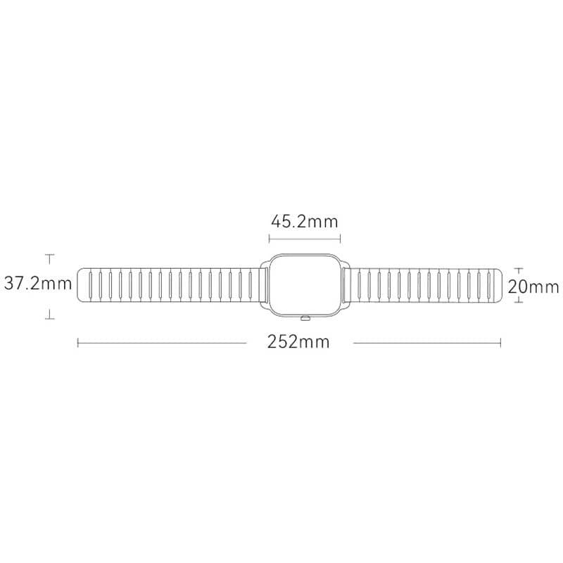 dimensiones del Reloj inteligente Haylou RS4 Plus Negro