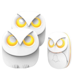 Sonnette sans fil HB-808 Owls Blanc 2 Récepteurs
