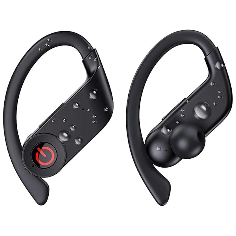 Auriculares Bluetooth inalámbricos, reproducción de 100 horas con ganchos  para los oídos, pantalla LED doble, IPX7 impermeable, auriculares con