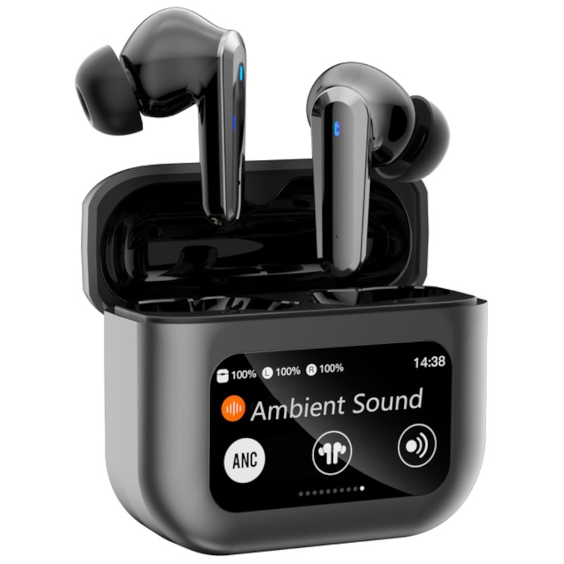 HBQ YYK-Q30 ANC LCD Cinzento - Auriculares Bluetooth - Item1