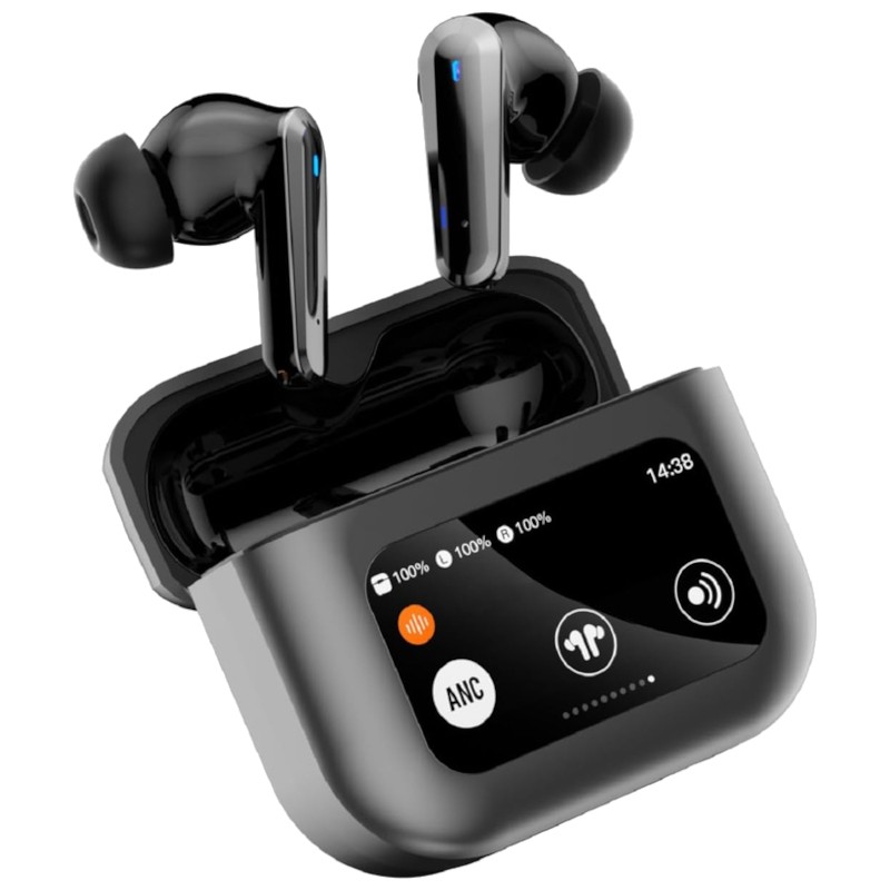 HBQ YYK-Q30 ANC LCD Cinzento - Auriculares Bluetooth - Item