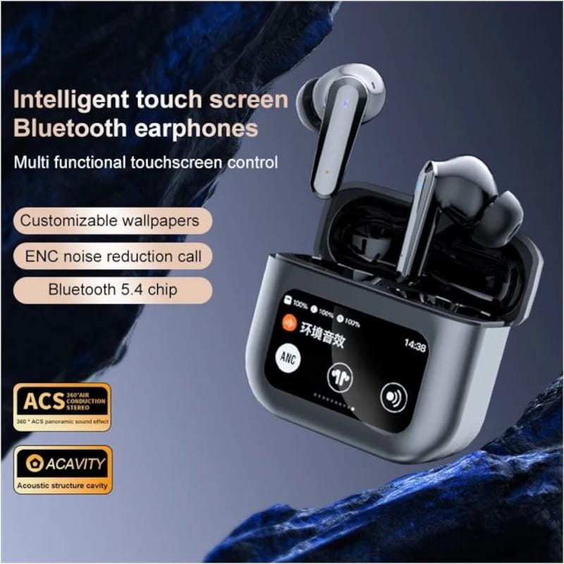 HBQ YYK-Q30 ANC LCD Cinzento - Auriculares Bluetooth - Item5