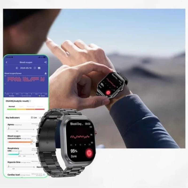 Control de la salud de Hello ET585 Cuero  Marrón - Reloj inteligente