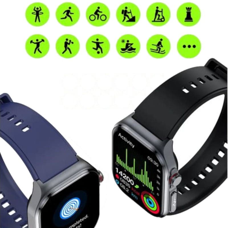 Modos deportivos de Hello ET585 Silicona Azul - Reloj inteligente