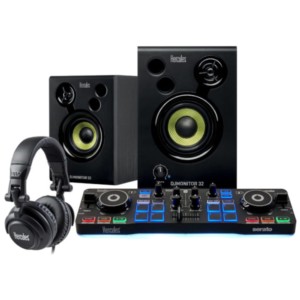 Hercules DJStarter Kit - Combo Controladora, Altavoces y Auriculares