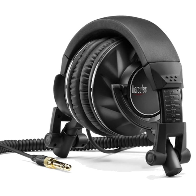 Hercules HDP DJ60 - Auriculares DJ de calidad profesional - Alto  rendimiento, plegables y cómodos, color negro