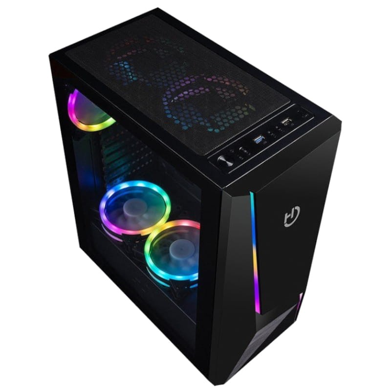 Hiditec V20 PRO ARGB Mid-Tower Verre Trempé Noir - Gaming Box - Ítem2