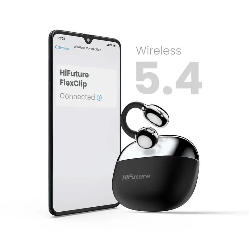 HiFuture FlexClip TWS Preto Metálico - Auriculares Bluetooth - Item3