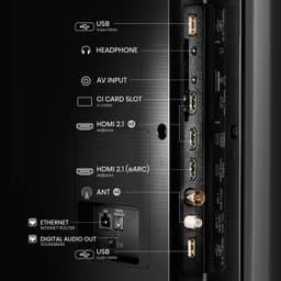 Hisense 43A7NQ 43 4K Ultra HD Smart TV Wifi Cinzento - Conexões de televisão