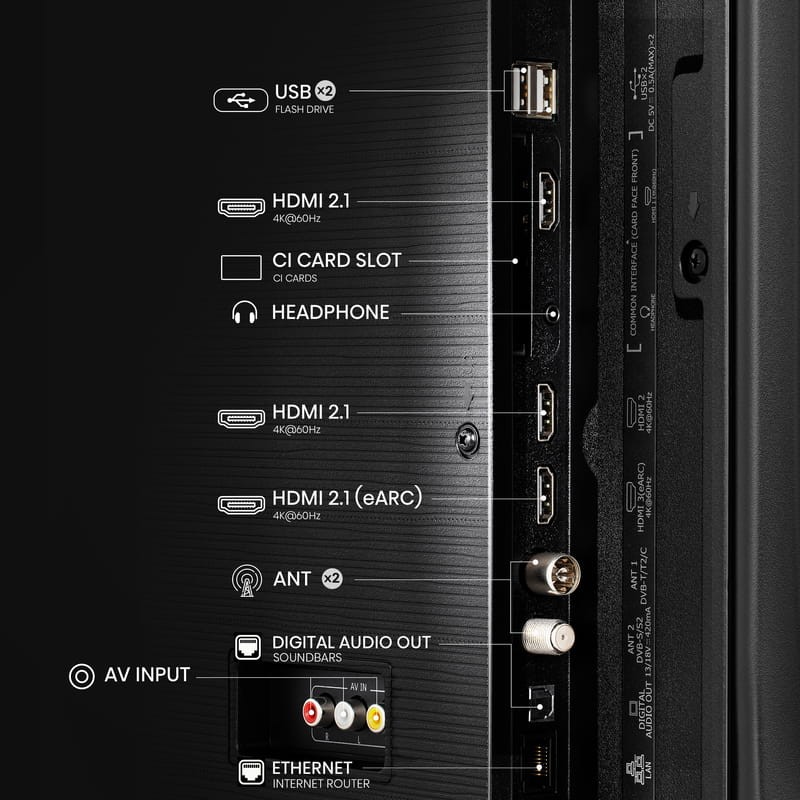 Hisense 50E7NQ 50 4K Ultra HD Smart TV Wifi Noir - Télévision - Ítem2