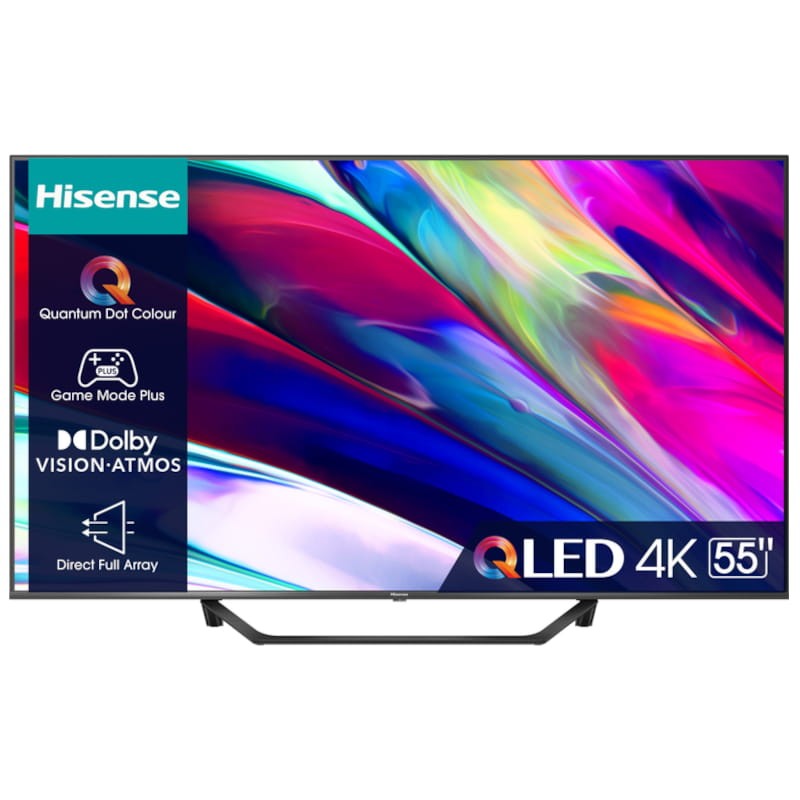 Hisense 55A7KQ 55 QLED 4K Ultra HD Smart TV Wifi Negro - Televisión - Ítem