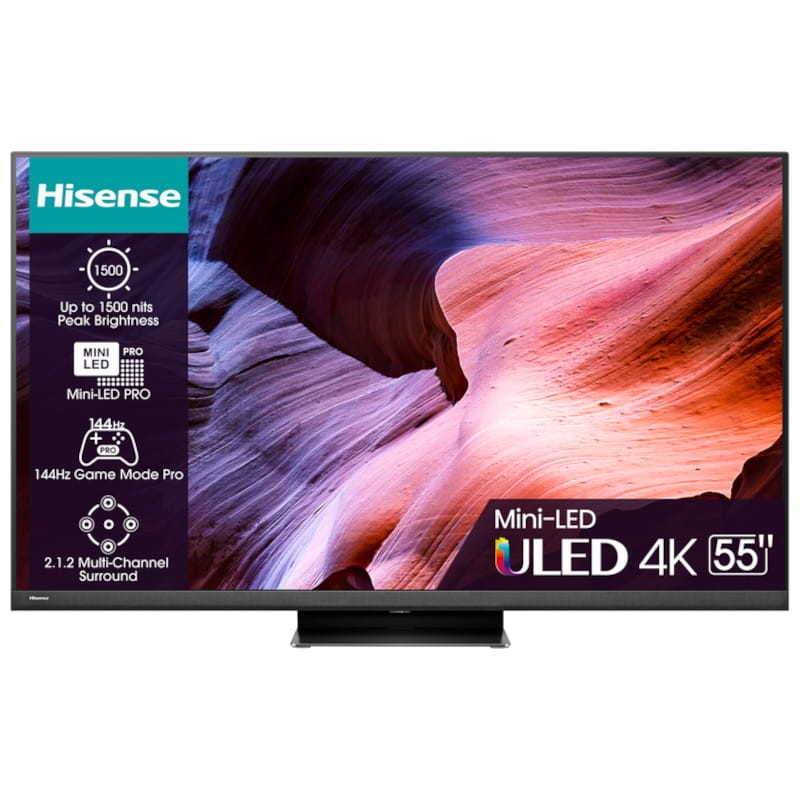 Hisense 55U8KQ 55 4K Ultra HD Smar tTV WiFi Negro/Gris - Televisión - Ítem