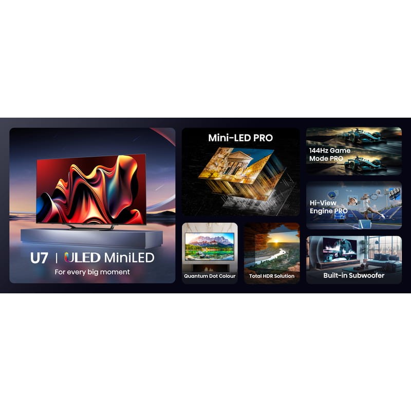 Hisense 65U7NQ 65 4K Ultra HD Smart TV Wifi Noir - Télévision - Ítem5
