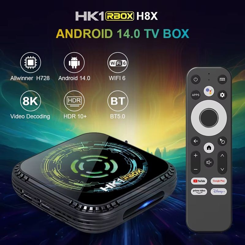 HK1 RBOX H8X Allwinner H728 4GB/32GB Android 14 - Android TV - Item1