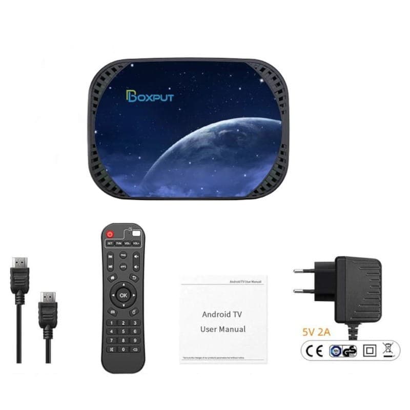 Conteúdo da caixa de HK1 RBox X4S S905X4 2 GB/16GB Dual Wifi Android 11 - Android TV