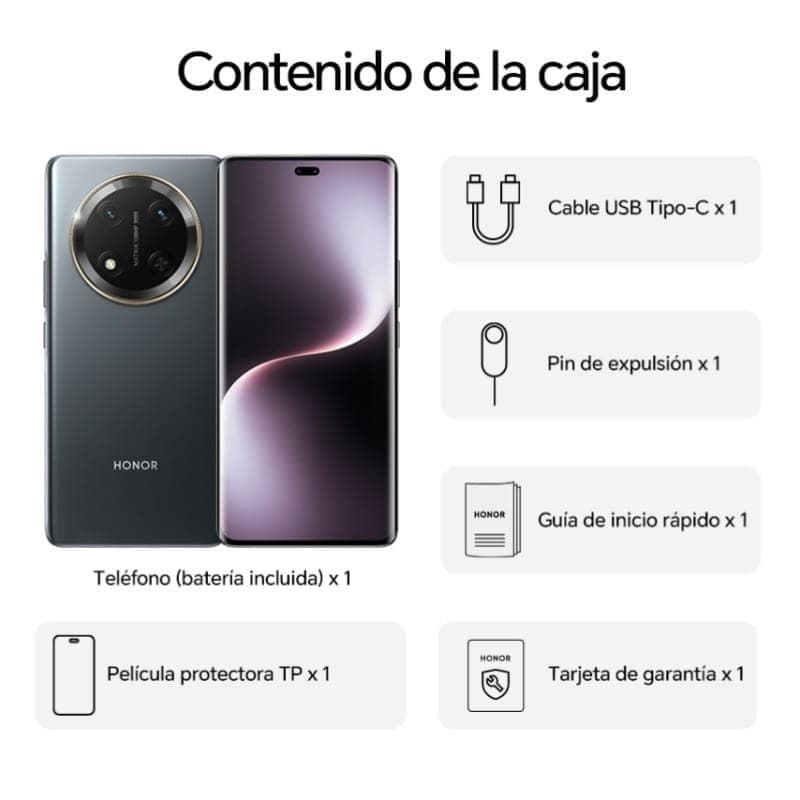 Honor Magic7 Lite 5G 8GB/256GB Black - Contenu de la boîte du téléphone portable