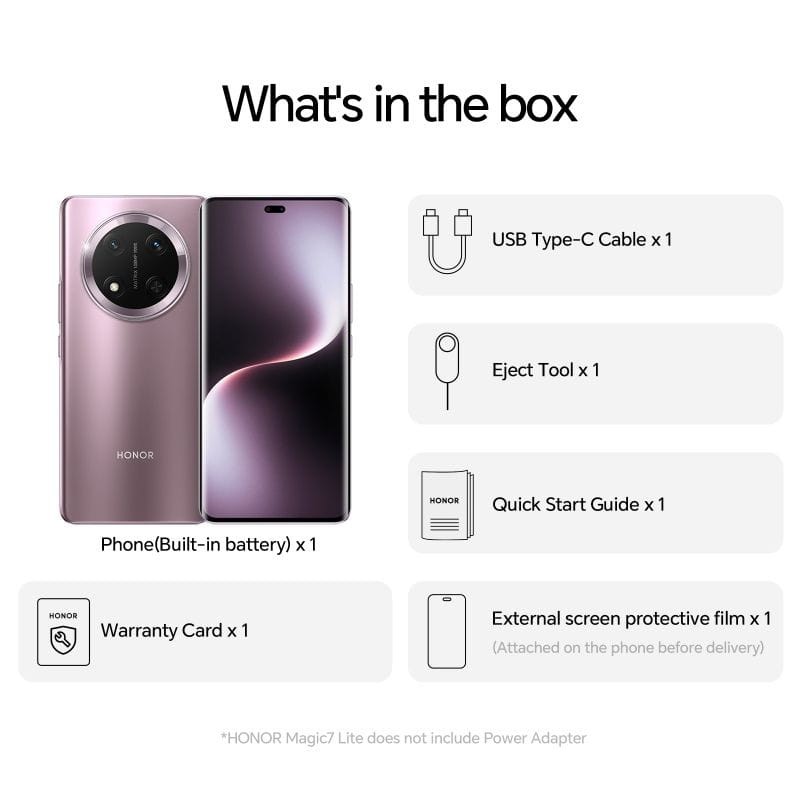 Honor Magic7 Lite 5G 8Go/256Go Pourpre - Téléphone portable - Ítem13