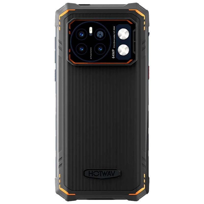 Vista traseira do telefone móvel Hotwav Cyber 13 Pro 12GB/256GB Laranja