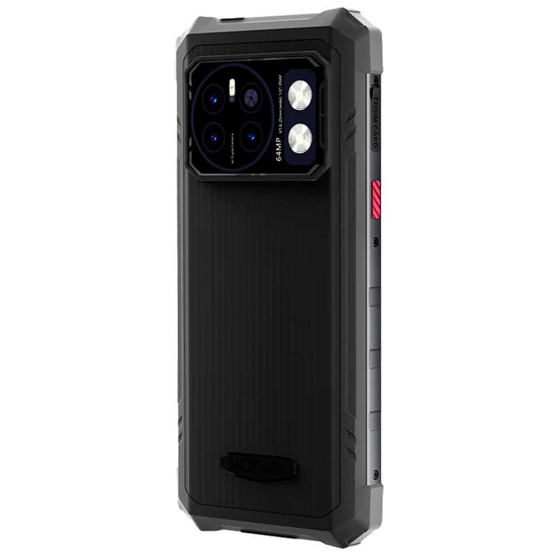 Vue arrière et latérale du téléphone mobile Hotwav Cyber 13 Pro 12 Go/256 Go Noir