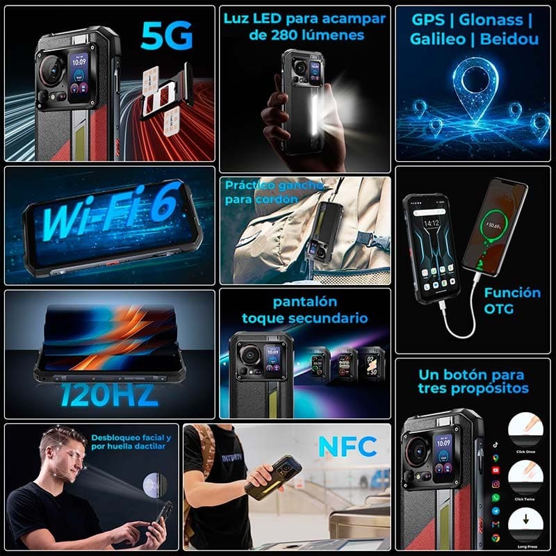 Hotwav Hyper 7 Pro 5G 16GB/256GB Preto - características principais