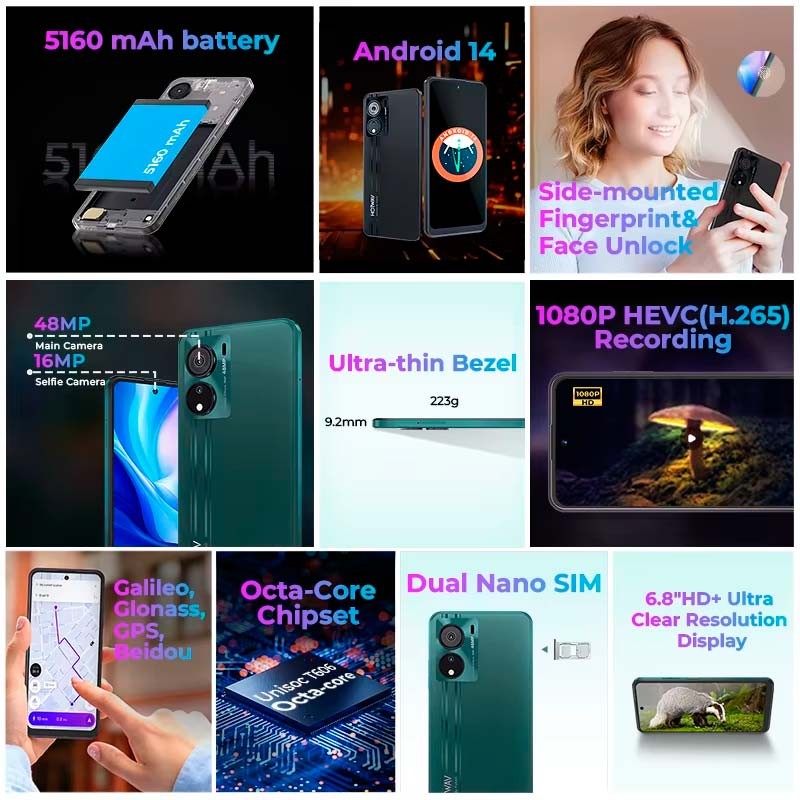 Hotwav Note 12 EF 4GB/128GB Roxo - Telemóvel - Item1