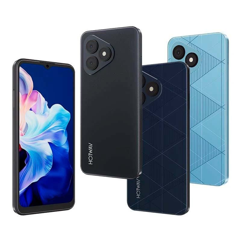 Hotwav Note 15 Pro 4GB/128GB Azul Claro - vista frontal, traseira e lateral