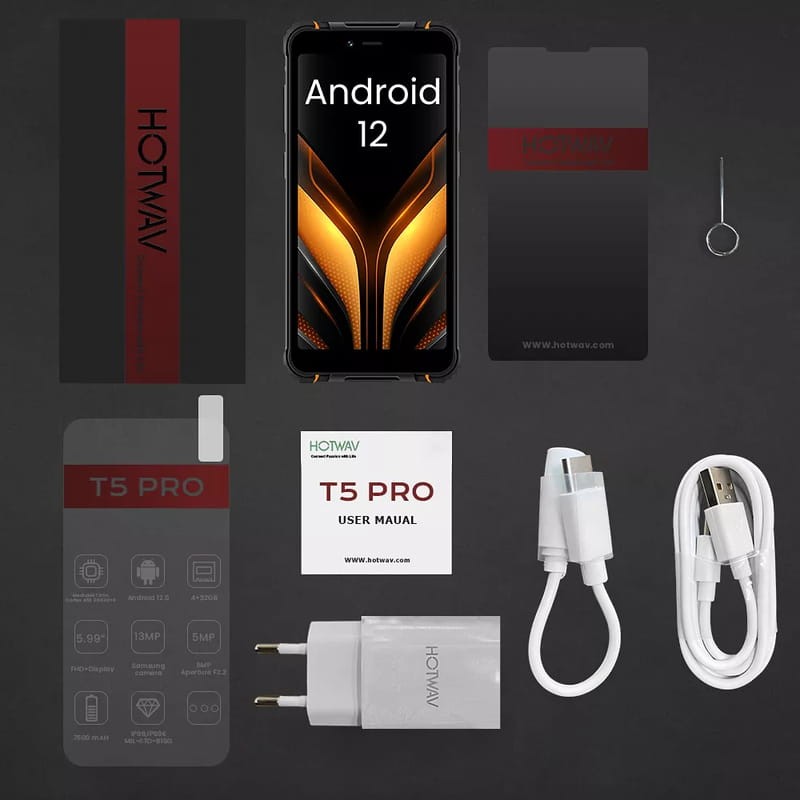 Hotwav T5 Pro 4Go/32Go Noir/Orange - Téléphone portable - Ítem5