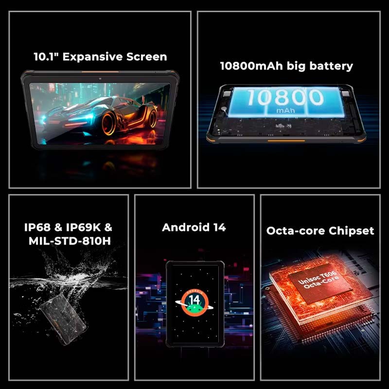 Hotwav R8 4G 4GB/128GB Preto - Tablet Rugged - Item4