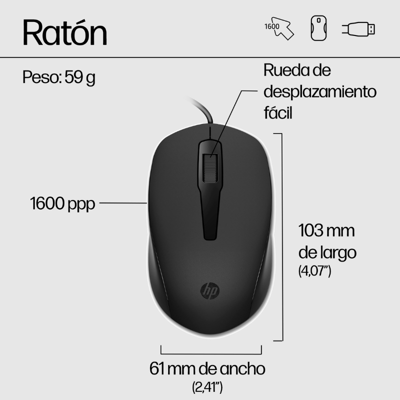 HP 150 - Kit Clavier et souris avec câble - Ítem2