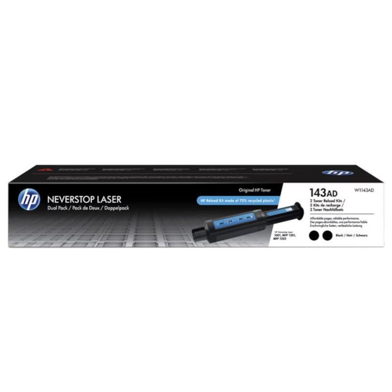 HP Original Neverstop 143AD Preto - Conjunto de dois toners de recarga - Item