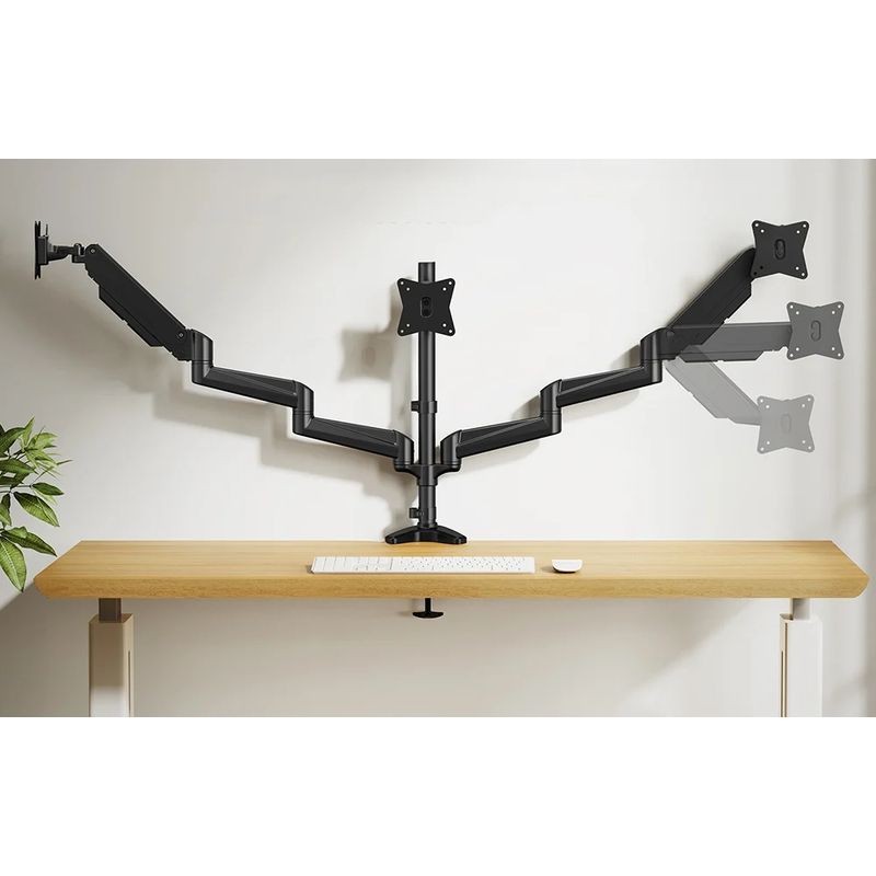 Huanuo HNTS3B-UK Triple monitor 17 a 32 pulgadas Negro - Soporte de monitor - Ítem1