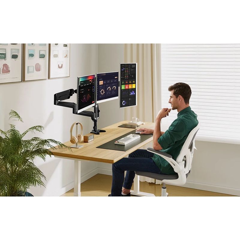 Huanuo HNTS3B-UK Triple monitor 17 a 32 pulgadas Negro - Soporte de monitor - Ítem2