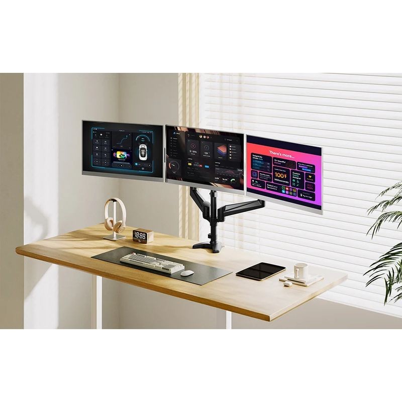 Huanuo HNTS3B-UK Triple monitor 17 a 32 pulgadas Negro - Soporte de monitor - Ítem3