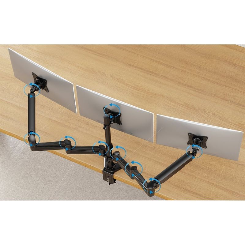 Huanuo HNTS3B-UK Triple monitor 17 a 32 pulgadas Negro - Soporte de monitor - Ítem5