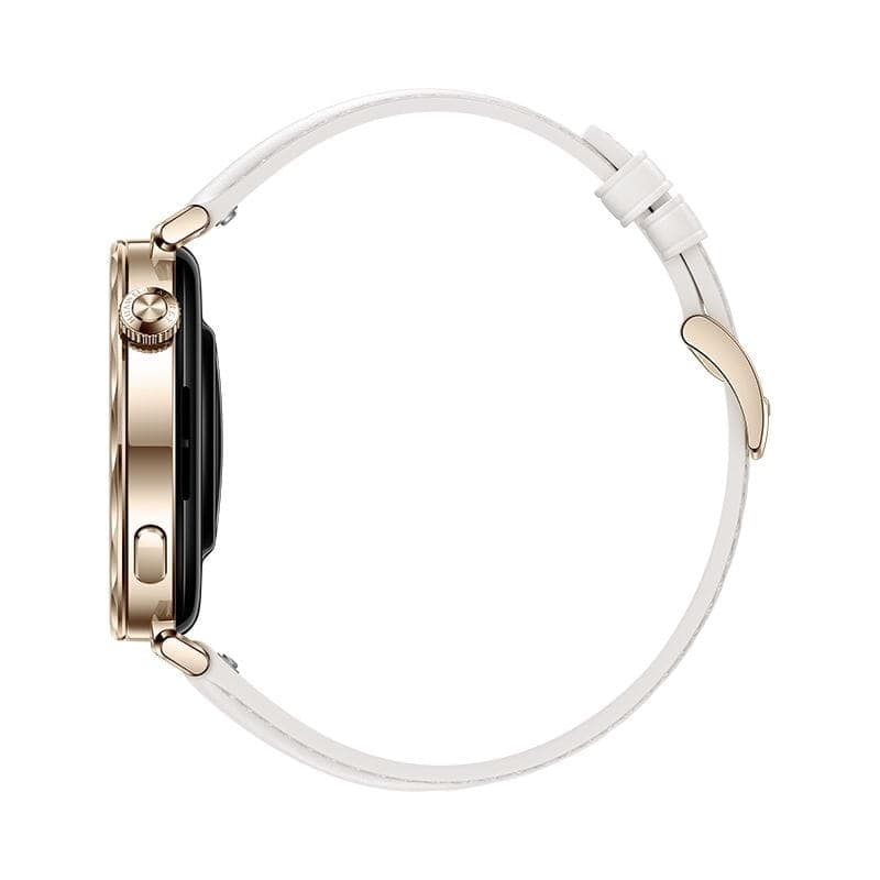 Lateral derecho de Huawei Watch GT5 41mm GPS Correa Cuero Blanco - Reloj Inteligente