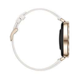 Lateral izquierdo de Huawei Watch GT5 41mm GPS Correa Cuero Blanco - Reloj Inteligente
