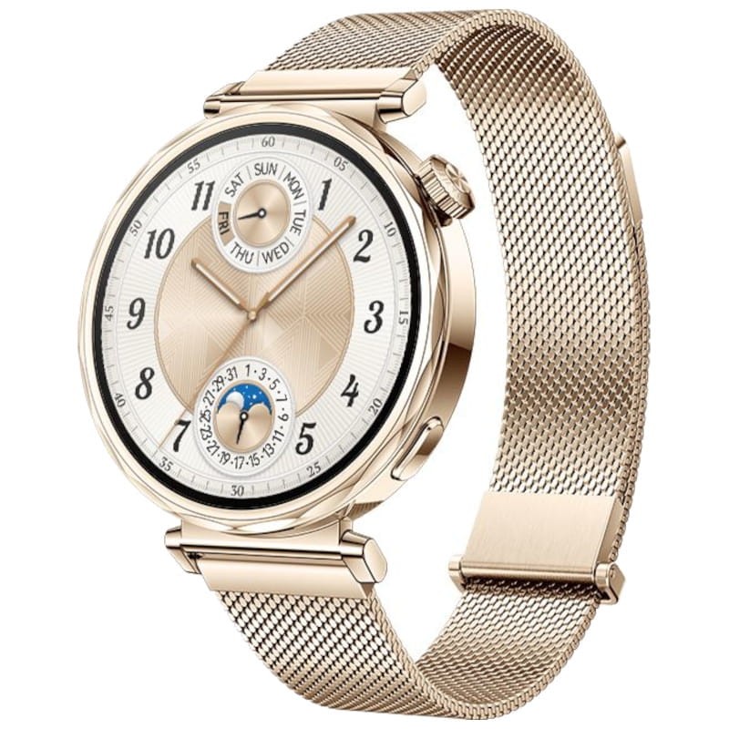 Huawei Watch GT5 41mm GPS Bracelete Milanesa Dourada - Relógio Inteligente - Item
