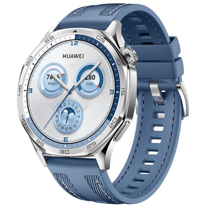 Huawei Watch GT5 46 mm GPS Bracelete de tecido azul - Relógio inteligente - Item