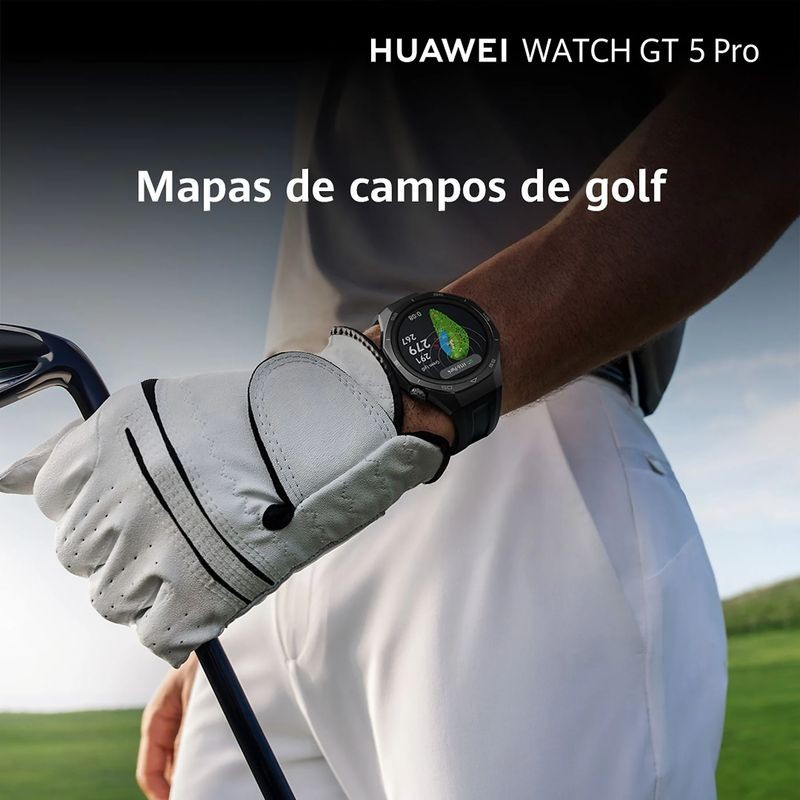 Huawei Watch GT5 Pro 46mm GPS Bracelete Fluoroelastómero Preta - Relógio Inteligente - Item8