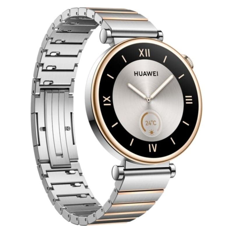 Perspective avant de la Montre Intelligente Huawei Watch GT 4 41 mm Argent