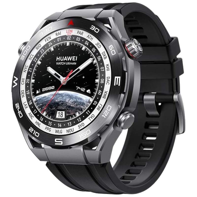 HUAWEI Watch GT 3 Pro 46mm Smartwatch, Cuerpo de Titanio, Esfera de Zafiro,  saturación de oxígeno y frecuencia cardíaca,Larga duración de la batería,  Correa de fluoroelastómero Negro : : Electrónica