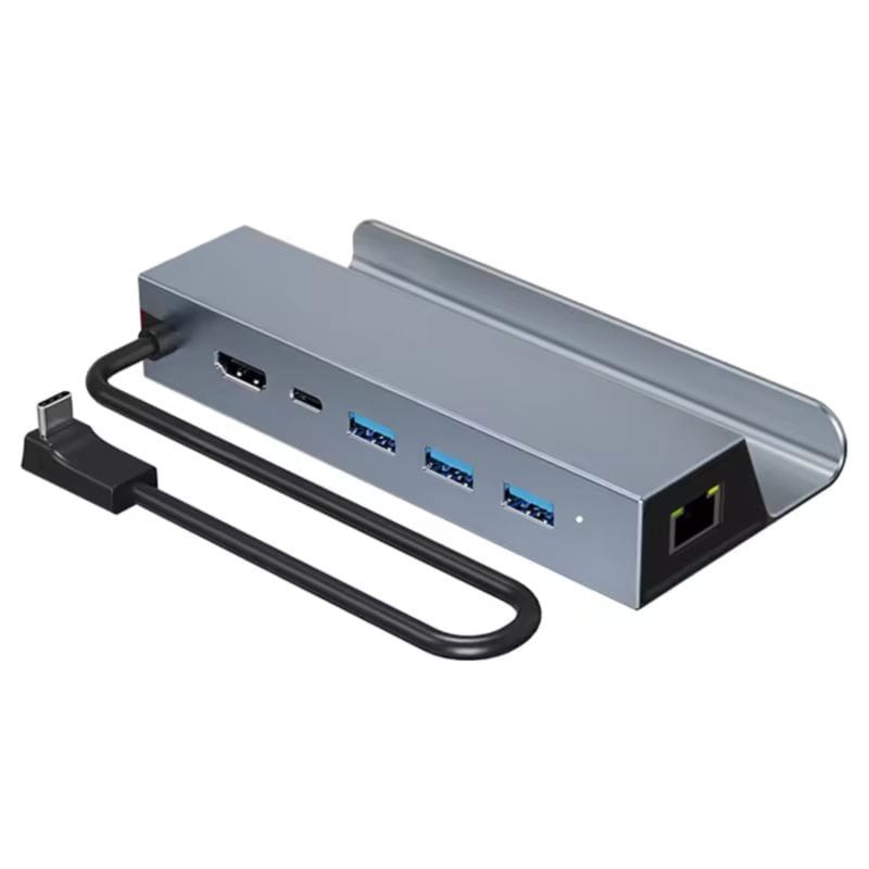 Hub 6 en 1 con 4K HDMI + PD 100W + USB 3.0*3 + RJ45 Ethernet 1000M - Ítem
