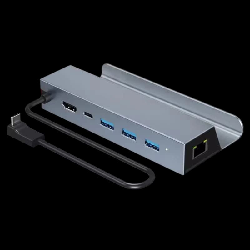 Hub 6 en 1 con 4K HDMI + PD 100W + USB 3.0*3 + RJ45 Ethernet 1000M