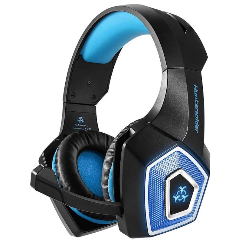 Buy Hunterspider V1 Black Blue Rgb Gaming Headphones Powerplanetonline