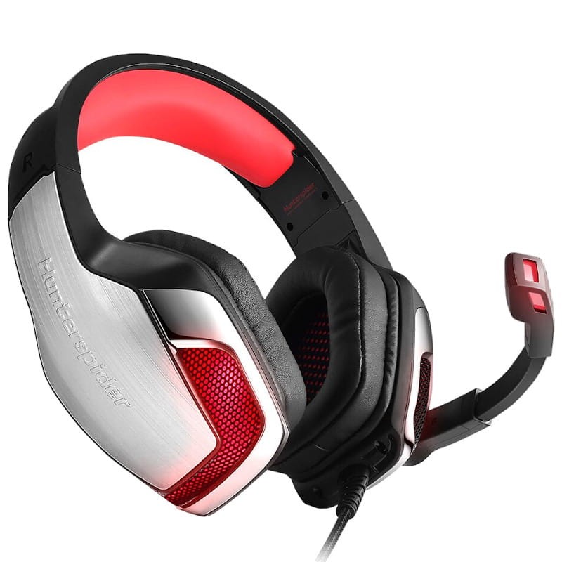 Hunterspider V4 Negro-Rojo RGB - Auriculares Gaming - Ítem1