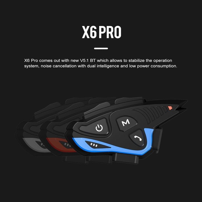 Hysnox Shark X6 Pro Full Duplex pour 6 pilotes - Interphone moto - Ítem4