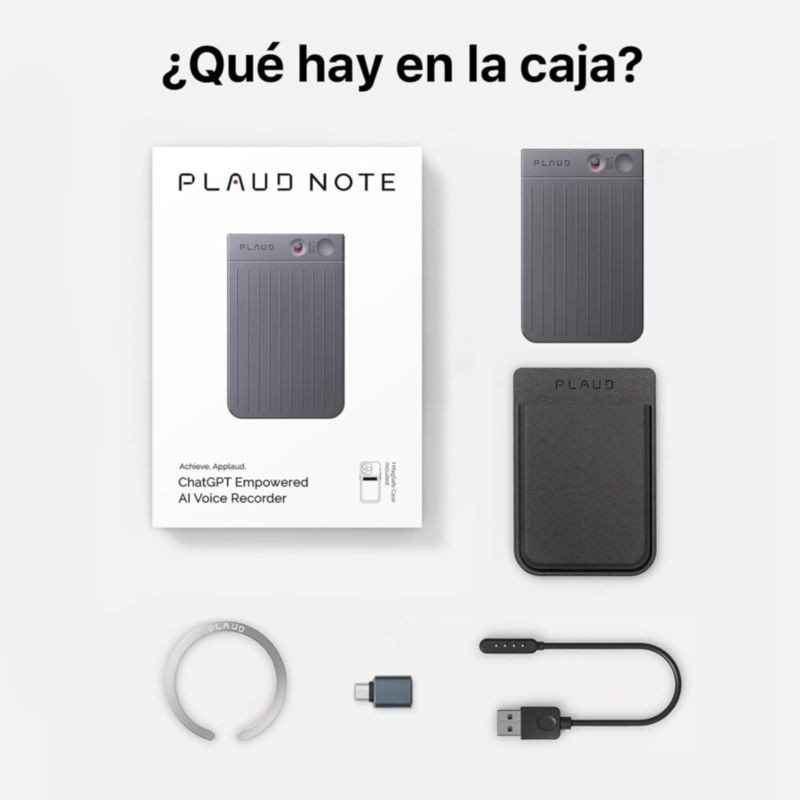 Enregistreur Vocal avec IA PLAUD Note Noir - 64 Go Enregistreur Audio avec ChatGPT 4 pour Transcrire et Résumer - Enregistrement d'un Seul Clic avec Réduction du Bruit, 30 Heures d'Enregistrement - Ítem17
